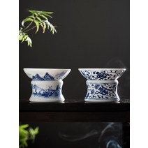 민간예인 청화자 거름망 보이차 다기 찻잔, 05.클리비아