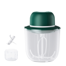 소형믹서기 미니믹서기 초고속블렌더 1000ml 가정용 자동 블렌더 USB 무선 전기 계란 비터 2 In 1 마늘 쵸, 01 green