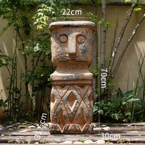 대형조각상 미니석고상 야외조형물 이색아프리카 토템, 70cm