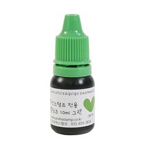 슈퍼쌤 [슈퍼쌤](만년스탬프)칭찬쿠폰도장, 리필잉크 : 그린 10ml