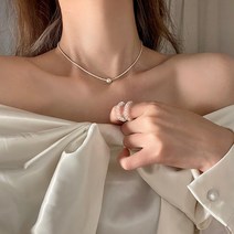 DFMEI 2021년 NEW 언발란스 인스 쿨링 진주 목걸이 여 리틀 럭셔리 디자인 쇄골체인