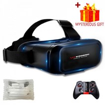 VR 게임기 안면 스마트 글라스 브이알 헤드셋 기계 오락기 vr 3d 가상 현실 안경 헬멧 viar for iphone android 폰 전화 렌즈 컨트롤러 쌍안경, 협력사, 상자 054 리모컨 없음