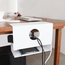 하우스팁 멀티탭 거치대 공유기 보관 2color, 화이트