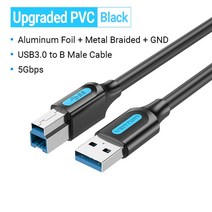 리코gr2 cctv 카메라 케이블Vention-USB 프린터 케이블 USB 3.0 유형 A Male B 캐논 엡손 ZJiang 레이블 2., 03 USB3.0 black_05 3M