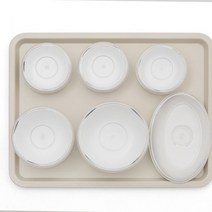 진성 삼광 단체급식 학교 병원 환자용 플라스틱 직사각 PC쟁반 트레이, 아이보리