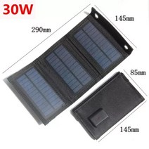 태양 전지 패널 캠핑 야외 차량용 자동차 배터리 70w50w30w 접이식 가방 usb 5v 열 충전기 방수 휴대용 모바일 전원 하이킹, 30w