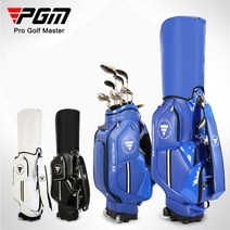 PGM 골프백 남녀 골프 클럽 가방 2휠 로드 트롤리 캐디백 스탠다드 QB029, 블루