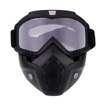 스키헬멧 Men Women Ski Snowboard Mask Snowmobile Skiing Goggles Windproof Motorcycle Face Glasses Safety, [06] Transparent lens