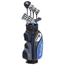 123304 MacGregor Golf DCT3000 프리미엄 남성 골프 클럽 세트 오른손 카트 백, 스틸, S플렉스