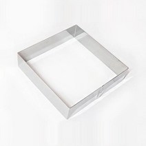 [Su♭] 카페테리아 베이킹 사각 무스링 중형 1개 가정용링 업소용링 무스틀 제빵용품 취미 케이크만들기 킹틀 홈킹 모양 _Πj_ea, Φ본상품Φ