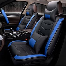 플래시 매트 가죽 카시트 커버 스바루 모든 모델 IMPREZA XV BRZ 포레스터 아웃백 레거시 자동차 스타일링, Black  blue pillow