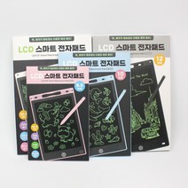 [날쌘거북이] LCD 8.5 10 12인치 스마트 전자패드 전자칠판 전자노트 드로잉패드 그림패드 태블릿 유아 어린이 메모장, 핑크