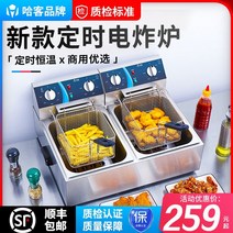 영업용튀김기 윤식당 편의점 업소용 전기 2구 튀김기, 전열식 평행봉 연장 - 프라이 - 타이밍