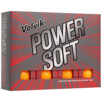 Volvik 파워소프트 익스플로시브 스피드 골프공 12개입 멀티컬러 176214, Orange