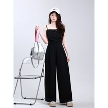와이드 멜빵바지 여자점프슈트 바지 웨일쓰 루즈핏 멜빵 팬츠 봄