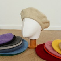 F/W 포근 베이직 꼭지 울 베레모 모자 14color/패션베레모/모자