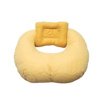 꼭지 수유쿠션 D자형, 옐로우