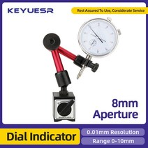 면적 측정기 다이얼 표시기 게이지 마이크로 미터 다이얼 게이지 다이얼 표시기 마그네틱, 0.8mm 및 스탠드 b