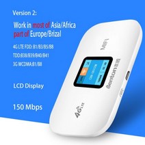 벤톤 잠금 해제 4G Lte 라우터 무선 와이파이 휴대용 모뎀 미니 야외 핫스팟 포켓 Mifi 150mbps Sim 카드 슬롯 리피터 3000mah, 중국, 보라색
