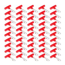 50 PC 낚시 라인 싱커 지퍼 슬라이더 고강도 싱커 슬라이드 니스 스냅, 작은, 빨간색
