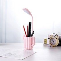 락톡선인장 책상용 LED조명 볼펜통일체형 3종색상 아이방 학습 공부 탁상용등, 핑크