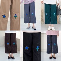 로즈맘 쿠단자수밴딩바지 엄마바지 50대여성바지 중년바지 중년여성바지 5060