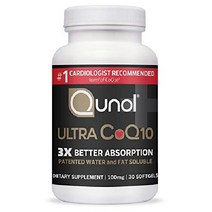 퀴놀 Qunol CoQ10 100mg 소프트젤 울트라 3X 더 나은 흡수 코엔자임 Q10 보충제 - 혈관 및 심장 건강 에너지 생산을 위한 항산화 3개월분 90 카운트, 30개 (1팩)