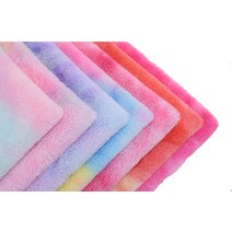 Raylinedo7피스 50 x 50cm 다채로운 니트 판넬 벨벳 플러시 원단 보풀 방지 패치워크 폴리에스터 플리스 천 DIY 바느질 수제 인형용 ..