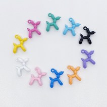 컬러 벌룬 강아지 키링 메탈키링 부자재 키링제작 비즈공예 자동차키링 에어팟키링