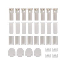ZCD 32Pcs 수직 세트 수직 교체 슬레이트 깨진 윈도우 내구성 풀리, 하얀색, 플라스틱