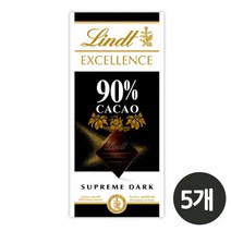 린트 엑설런스 다크 90% 초콜릿, 100g, 5개