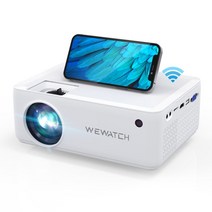 100인치tv 캠핑용 미니 빔 프로젝터 업소용 바닥 간판 wewatch v10 led, 하얀, 우리 플러그