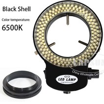 산업용 스테레오 현미경 렌즈 카메라 확대경 6500K 144 D 110-240V 조정 가능 링 라이트 일루미네이터, 04 US Plug_01 6500K, 04 US Plug_01 6500K