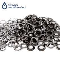 황동 아일렛 아일렛알 하도메 그레이 세트, 8mm 100개 세트