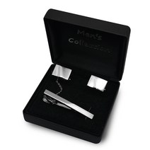 맨즈콜렉션 제작 심플한 디자인의 민자 넥타이핀 커프스버튼 세트