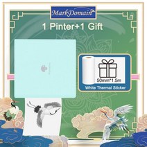 Phomemo 미니 모바일 포토 프린터 접착식 감열지 무선 블루투스 커피 M02 53mm, Green Printer_CHINA