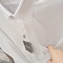 NC불광점 레노마 # 화이트 CVC 헤링본 고퀄리티 솔리드 커프스 포인트 로고 일반핏 긴팔셔츠 RKFSGP-008-WH-5555