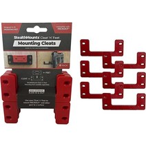 StealthMounts Packout 마운팅 클리트 6팩 | Milwaukee Cleats 밀워키 팩아웃 마운트 벽 피트, 12 Pack, Red