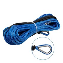 316quot x 50ft 견인 윈치 케이블 로프 스트링 라인 합성 섬유 7200lbs for atv utv suv 차량 트럭, 푸른