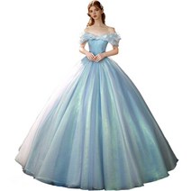 공주 드레스 중세시대 성인 연극 무대의상 공연복, 파란색 중