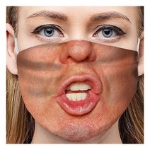 방풍마스크 패션 재미있는 프린트 마스크 방풍 원활한 야외 승마 빠른 건조 개, 06 H