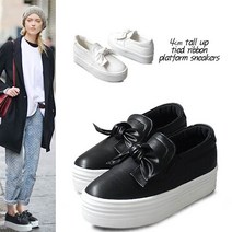 카미엣뮤즈 타이드 리본 키높이 스니커즈_KM19w332