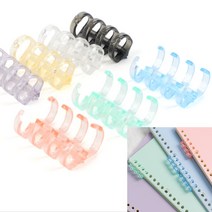 유디씨티 4구 투명 컬러 제본링 1P 녹색 제본플라스틱링 코일링, 검정