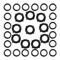 가든 호스 와셔 고무 와셔 물개 자체 잠금 탭은 가든 호스 및 물 수도꼭지 (30 개)를위한 부속품 안에 단단히 설정되어 있습니다., 하나, 검정