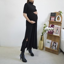 임부복 하프넥 주수 만삭 촬영 원피스