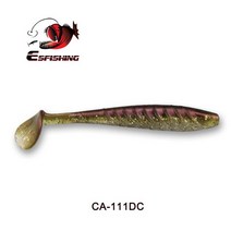 자동고패질 무늬오징어피규어 숙성회도구 텐빈채비 ESFISHING 소프트 실리콘 미끼 리플 샤드 배스 낚시 T 테일 지깅 인공 낚시 루어 태클 파이크 100mm 125mm, 1개, 04 CA111DC, 100mm 6pcs
