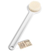 브러시 오리지널 MUJI 무인 양품 긴 자루 소프트 털 때밀기 바디브러쉬 신기 목욕브러쉬 솔 2090057314, 화이트 일본 전문 캐비닛