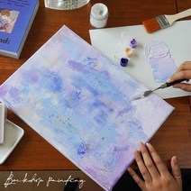 DIY 백드롭 페인팅 키트 4color [캔버스 아크릴 나이프화 유화 그리기], 그랜드부다페스트호텔, 캔버스6호+모델링페이스트