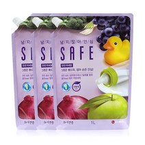 세이프 주방세제 천연미네랄 리필 1000ML 3개, 단품