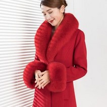 2020년 겨울 초대박 리얼 폭스퍼 칼라 캐시미어 코트 니코 미디엄 코트녀